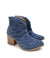 Twilight Studded Heeled Ankle Boot in Denim