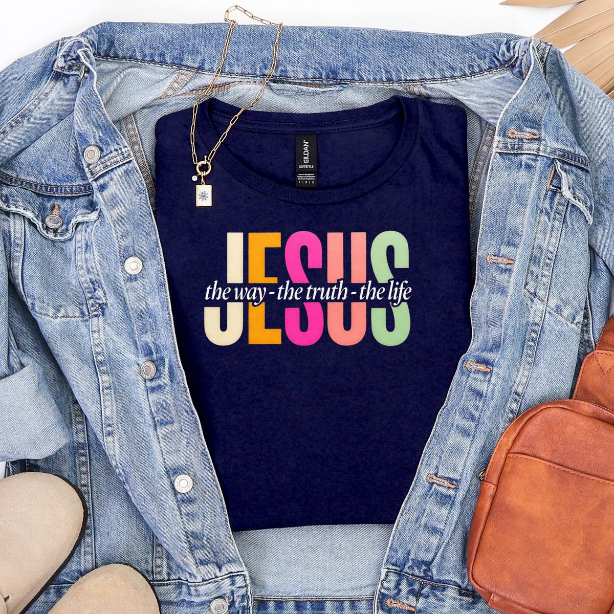 Way, Truth &amp; Light in Navy Graphic Tee and Sweatshirt