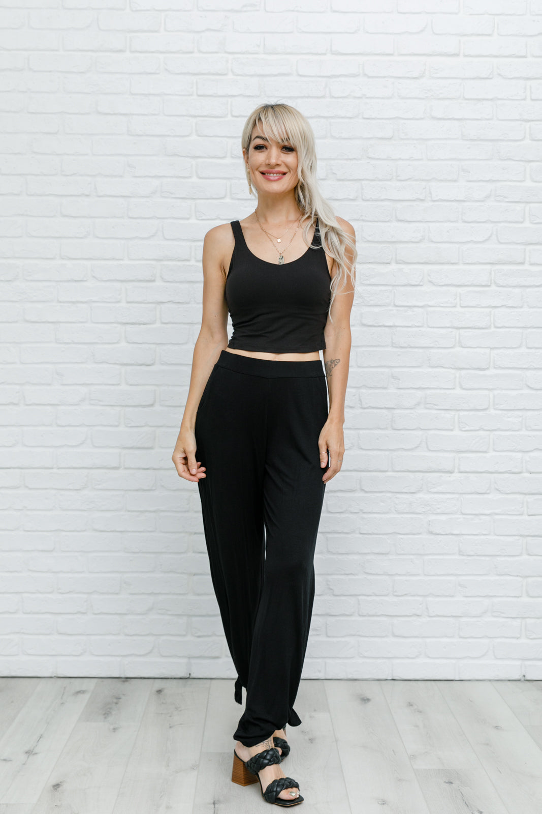 Move With Me Black Tank Womens 