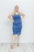 Blue Wrap Dress Womens 