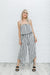 Modern Stripes Sleeveless Jumpsuit Womens 