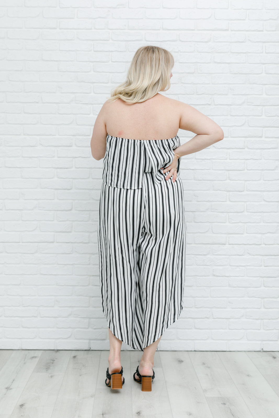 Modern Stripes Sleeveless Jumpsuit Womens 