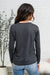 Alpine Raw Edge Long Sleeve Tee in Charcoal Womens 