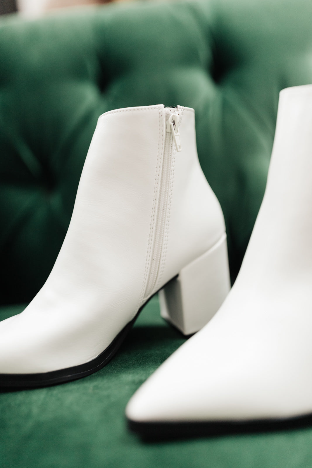 Amari Ankle Boots in White Womens 