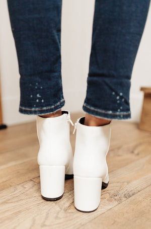 Amari Ankle Boots in White Womens 