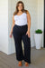 August High Rise Wide Leg Crop Jeans in Black