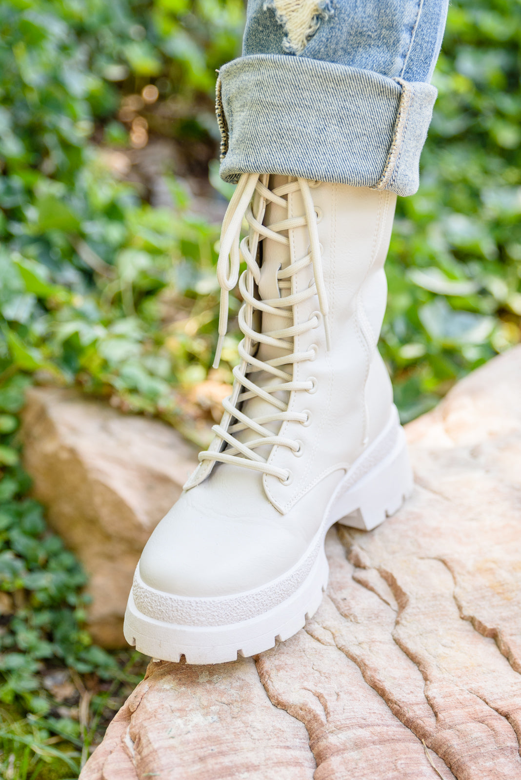 Autumn Feels Combat Boots Womens 