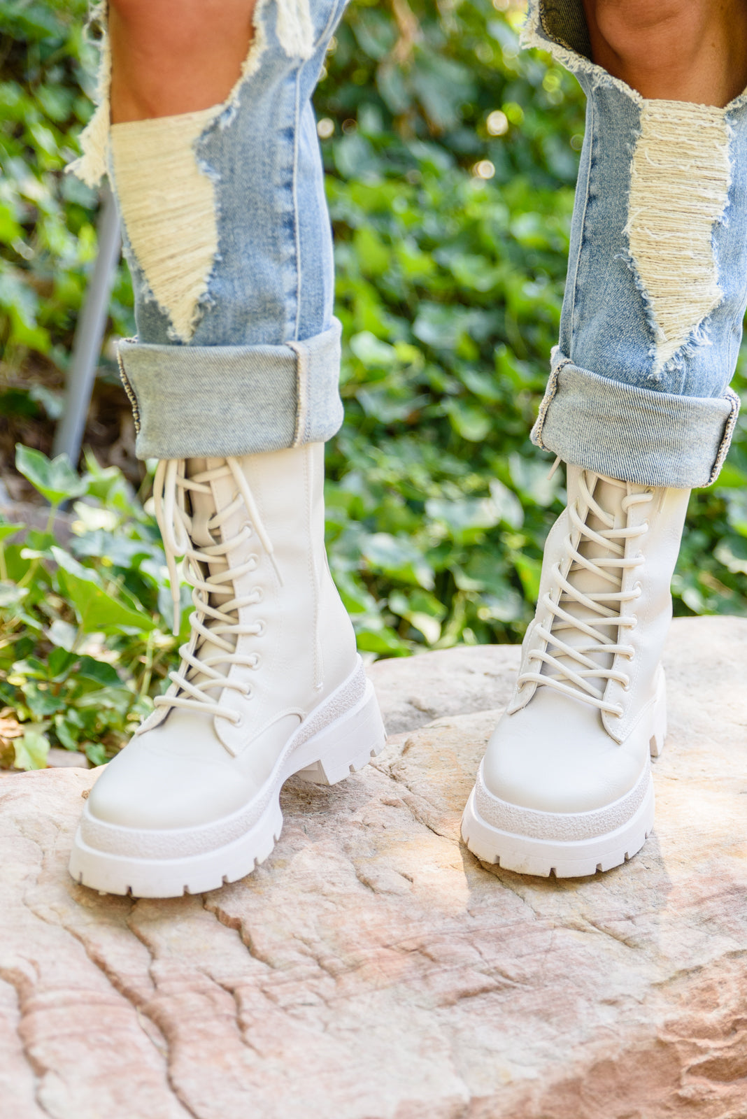 Autumn Feels Combat Boots Womens 