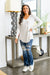 Basics Are Best Long Sleeve V-Neck Top in Bone Womens 