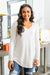 Basics Are Best Long Sleeve V-Neck Top in Bone Womens 