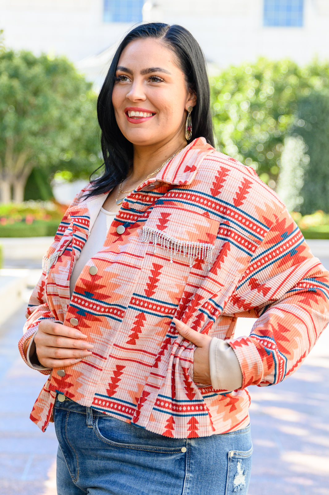 Breaking Free Western Print Jacket Womens 