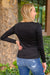 Can You Believe It Basic Long Sleeve Top In Black Womens 