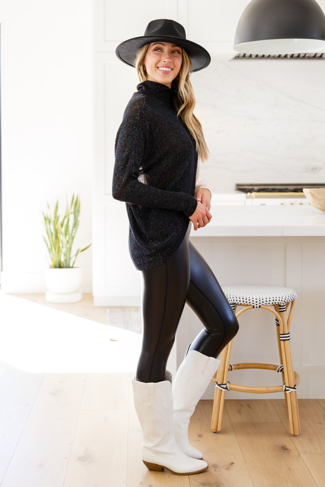 Can't Touch This Sparkle Color Blocked Sweater Womens 