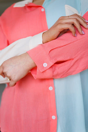 Capture The Day Two Toned Button Up Womens 