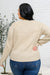 Chai Latte V-Neck Sweater in Oatmeal Womens 