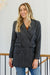 Chic Upon Arrival Button Down Blazer Jacket In Black Womens 