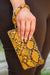 Clear Break Snakeskin Clutch Womens 