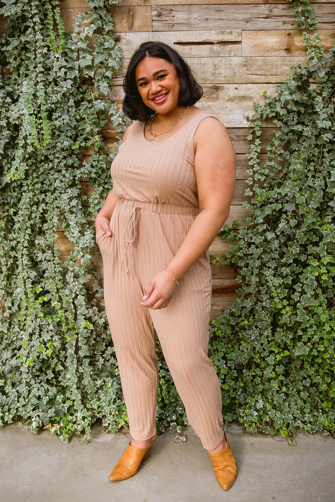 Cruiser Jumpsuit in Tan Womens 