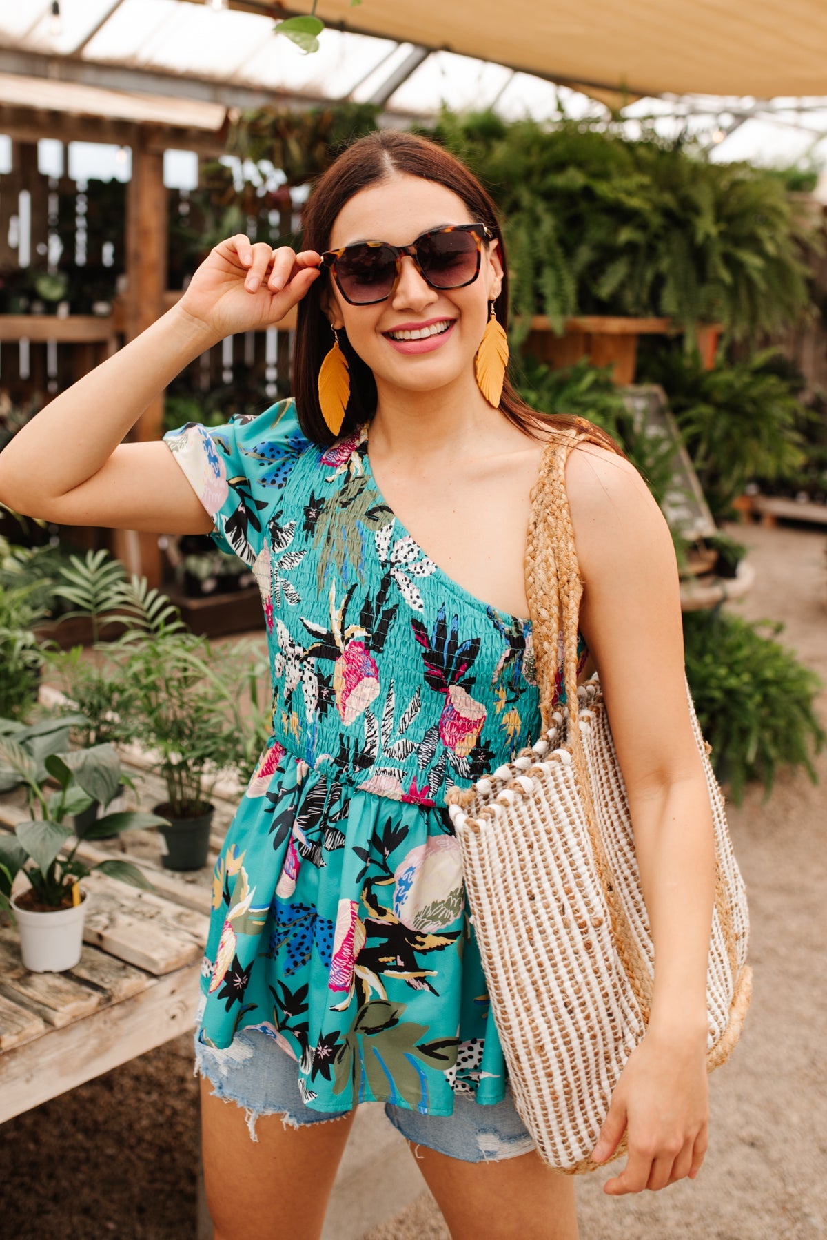 Day Trip Blouse in Emerald Womens 