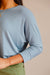 Daytime Boat Neck Top in Blue Gray Womens 