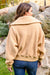 Don't Stress Oversized Collar Sherpa Jacket In Taupe Womens 