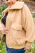 Don't Stress Oversized Collar Sherpa Jacket In Taupe Womens 