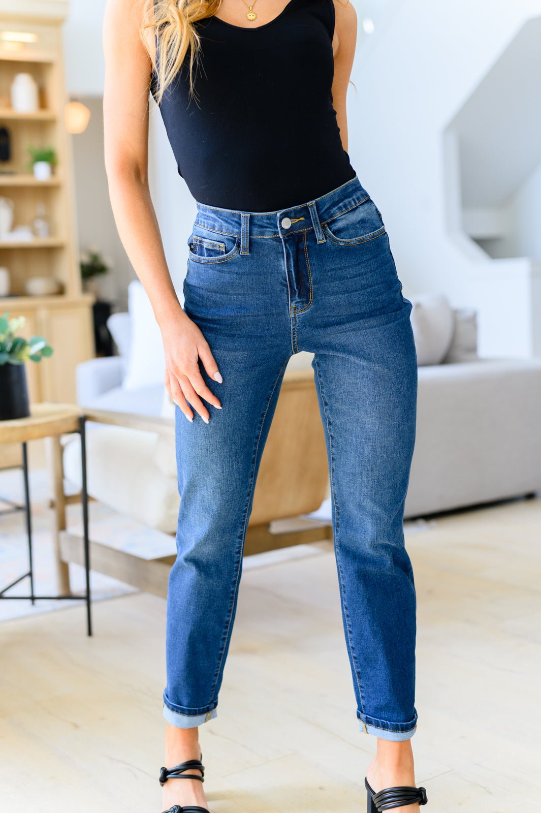 Judy Blue Full Size Cuffed Hem Slim Jeans – Simply You Boutique