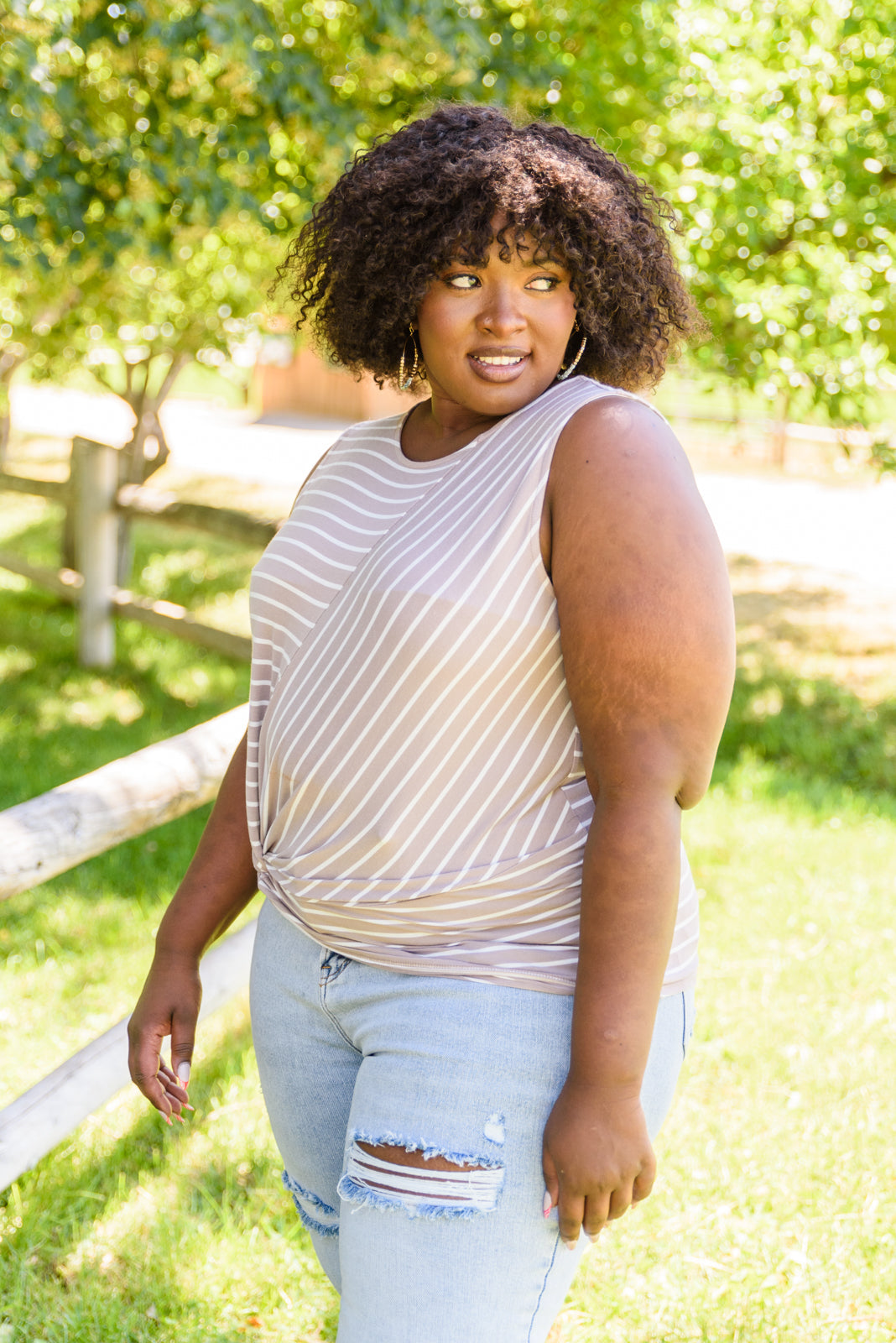 Ella Striped Tank Womens 