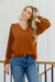 Enjoy This Moment V Neck Blouse In Toffee Womens 