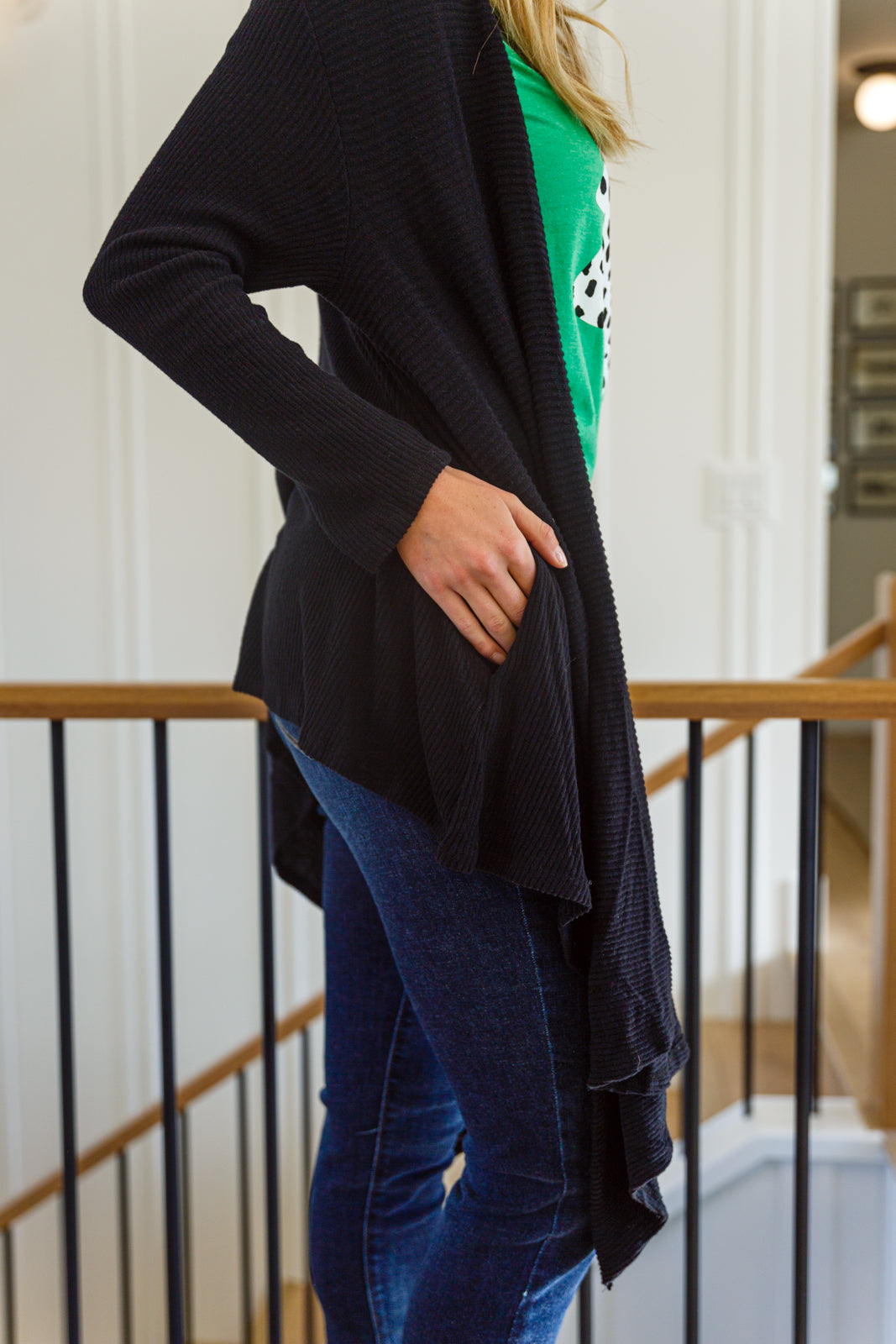 Ever Soft Cascade Cardigan With Pockets In Black Womens 