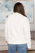 Expecting Snow Mock Neck Boucle Sweater