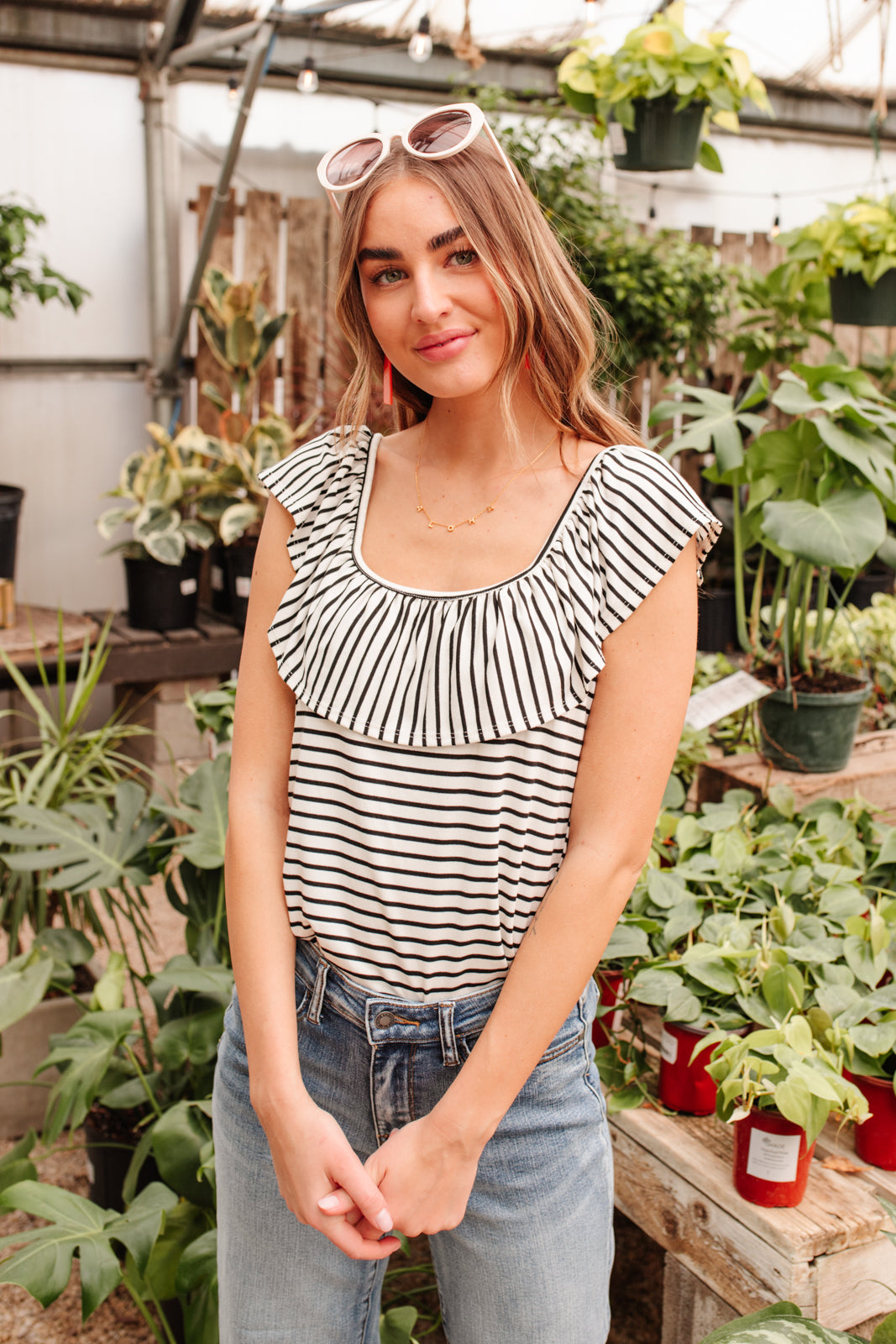 Extra Time Striped Top Womens 