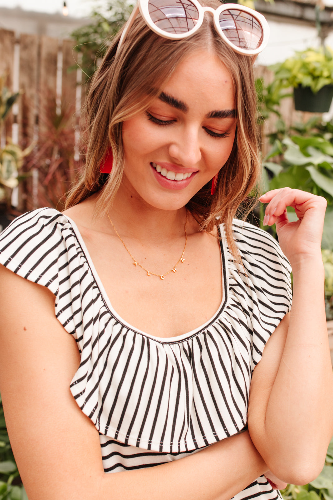 Extra Time Striped Top Womens 