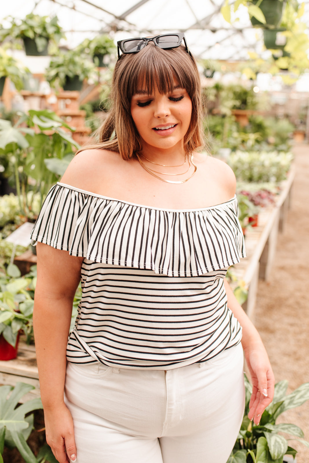 Extra Time Striped Top Womens 