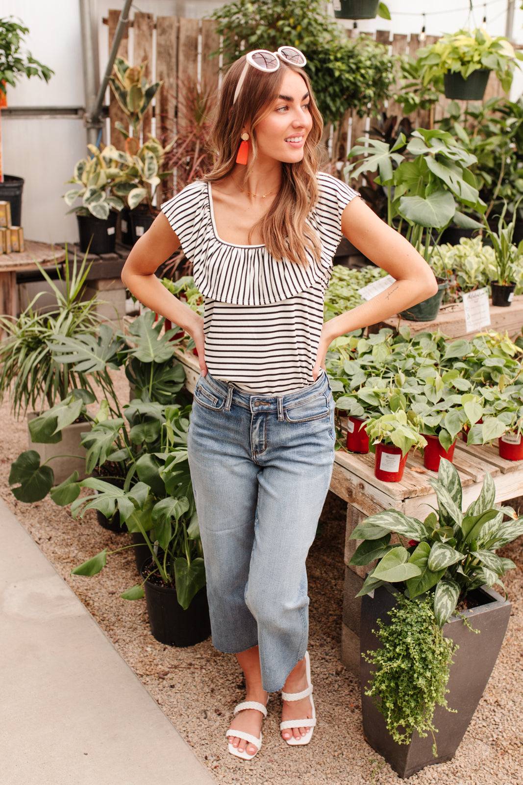 Extra Time Striped Top Womens 