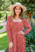 First Kiss Long Sleeve Maxi Dress In Rust Womens 