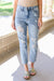 Florence High Waist Destroyed Boyfriend Jeans Womens 