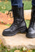 Fresh Feels Combat Boots In Black Womens 