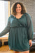 Front And Center Balloon Sleeve Dress in Green Womens 