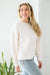 Fuzzy Cuddles Sweater in Off White Womens 