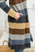 Doorbuster: Fuzzy Longline Cardigan In Blue & Cocoa Womens 