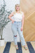 Good Karma Light Wash Distressed Jeans Womens 