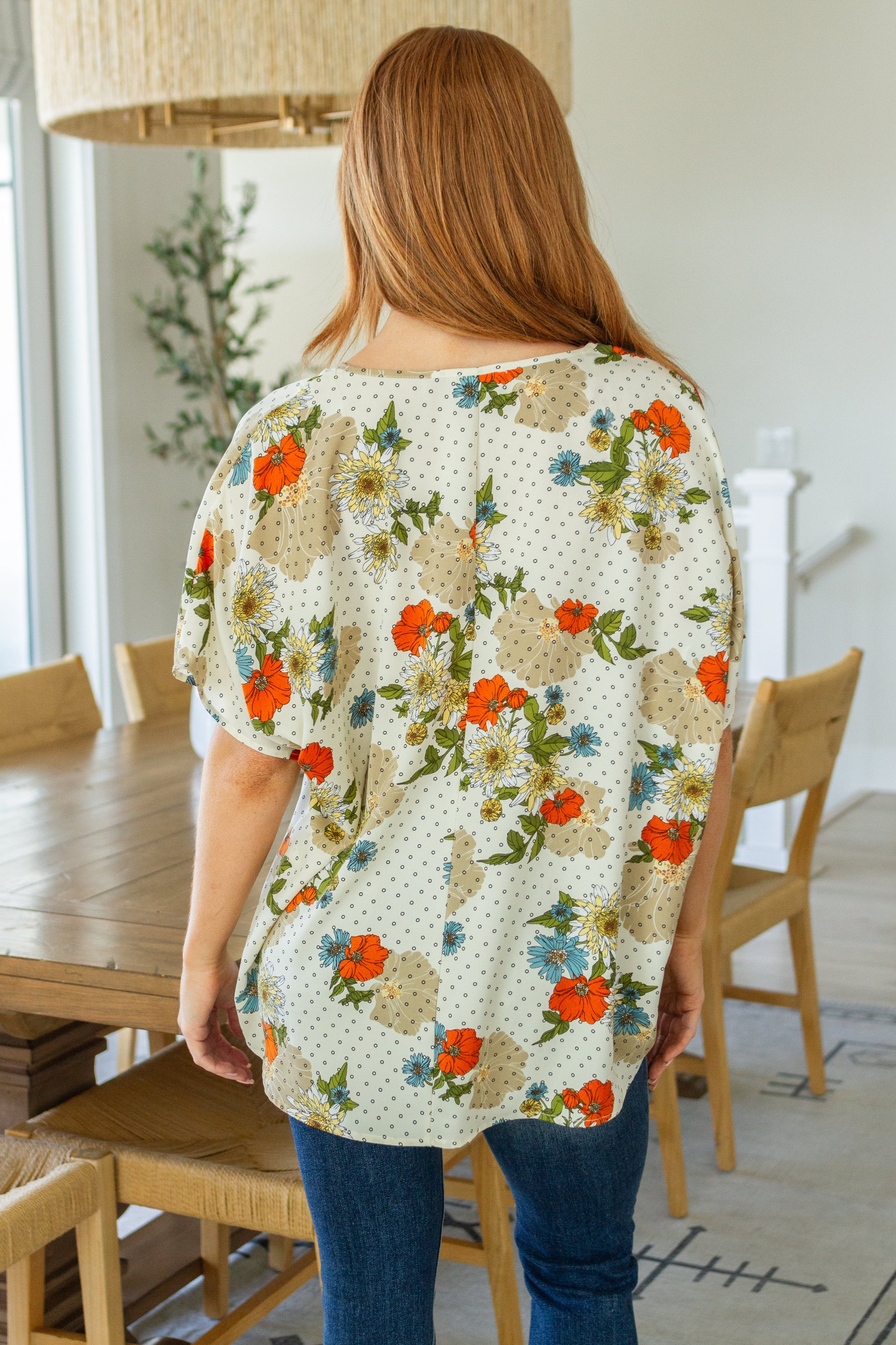 Good Morning Floral V-Neck Blouse