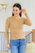 Hold Me Tight Ribbed Long Sleeve Top In Tan Womens 