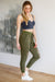 Kick Back Distressed Joggers in Olive Womens 