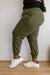 Kick Back Distressed Joggers in Olive Womens 