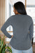 Lacey Long Sleeve V Neck In Gray