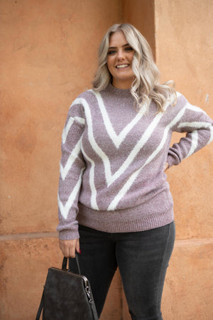 Lilac VVV Sweater Womens 