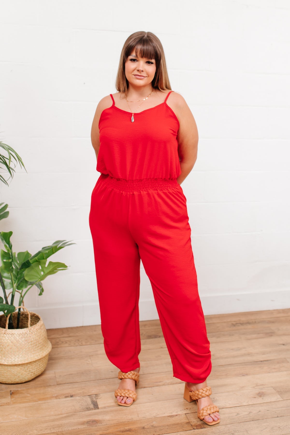 Livin' The Dream Jumpsuit in Red Womens 