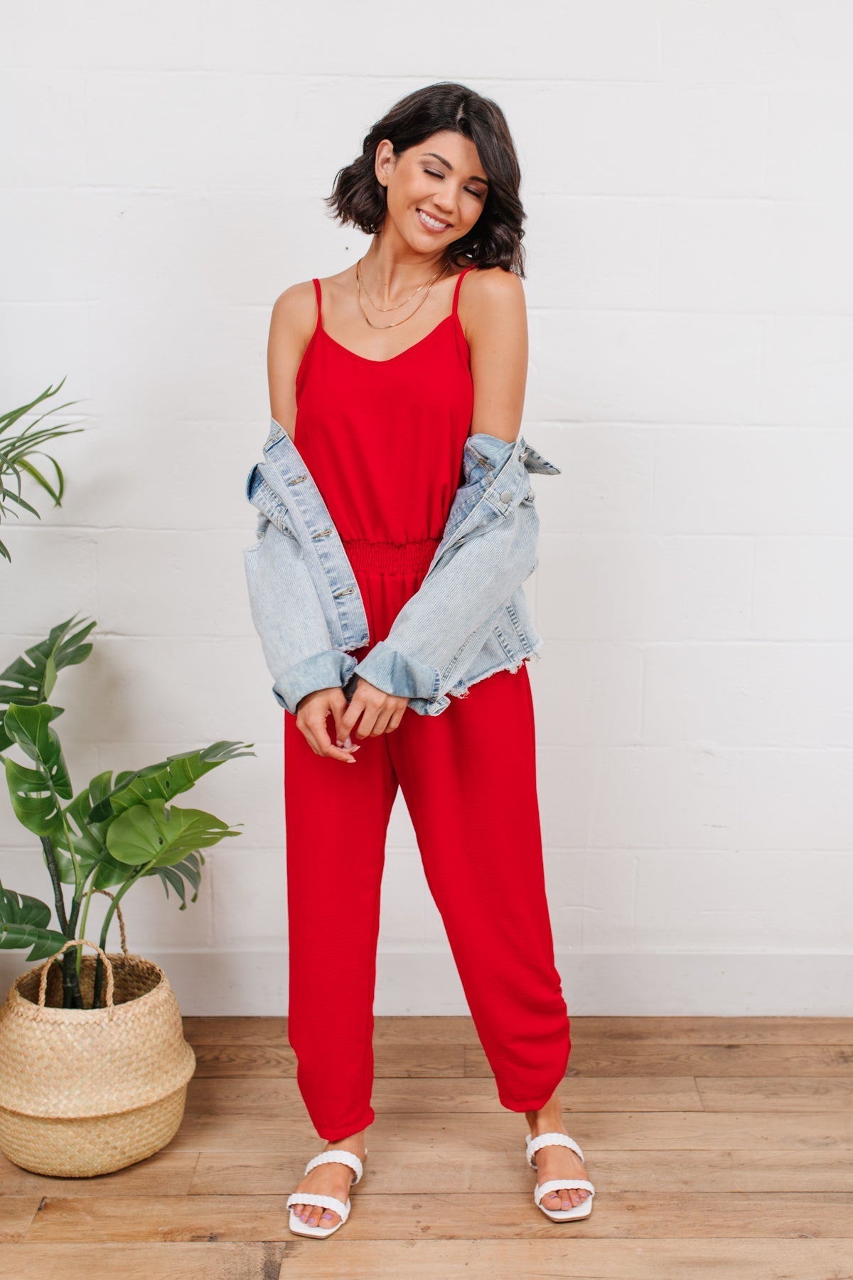 Livin&#39; The Dream Jumpsuit in Red Womens 